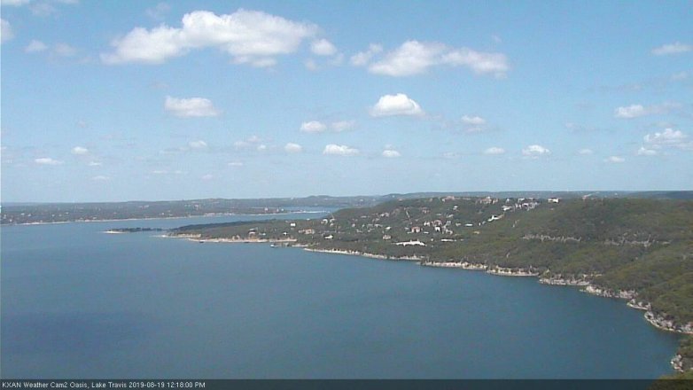 Lake Travis webcam, August 19, 2019 11:20 AM CT