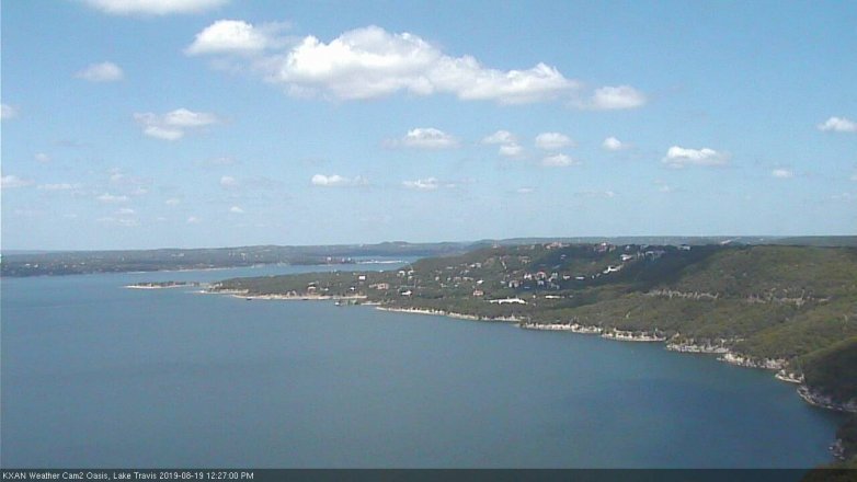 Lake Travis webcam, August 19, 2019 11:30 AM CT