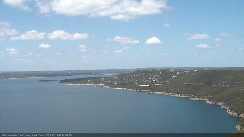 Lake Travis webcam, August 19, 2019 11:45 AM CT