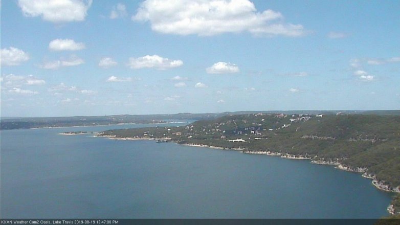 Lake Travis webcam, August 19, 2019 11:50 AM CT