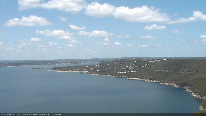 Lake Travis webcam, August 19, 2019 11:55 AM CT