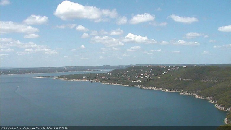 Lake Travis webcam, August 19, 2019 12:05 PM CT
