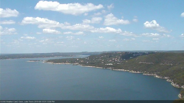 Lake Travis webcam, August 19, 2019 12:15 PM CT