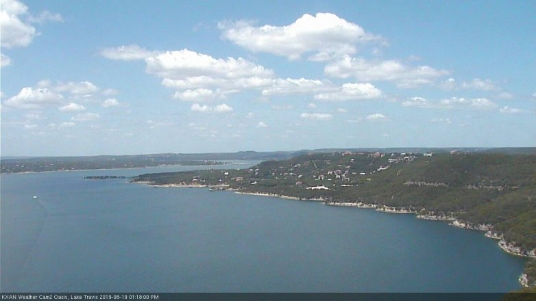 Lake Travis webcam, August 19, 2019 12:20 PM CT