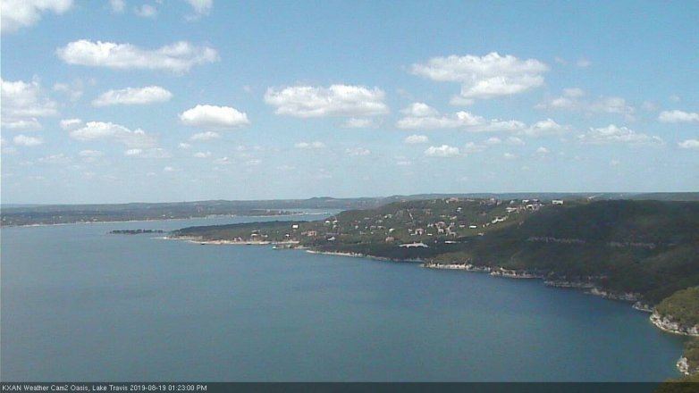 Lake Travis webcam, August 19, 2019 12:25 PM CT