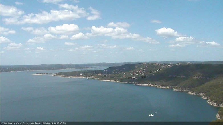 Lake Travis webcam, August 19, 2019 12:35 PM CT
