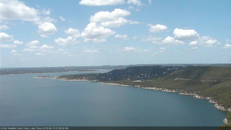 Lake Travis webcam, August 19, 2019 12:40 PM CT