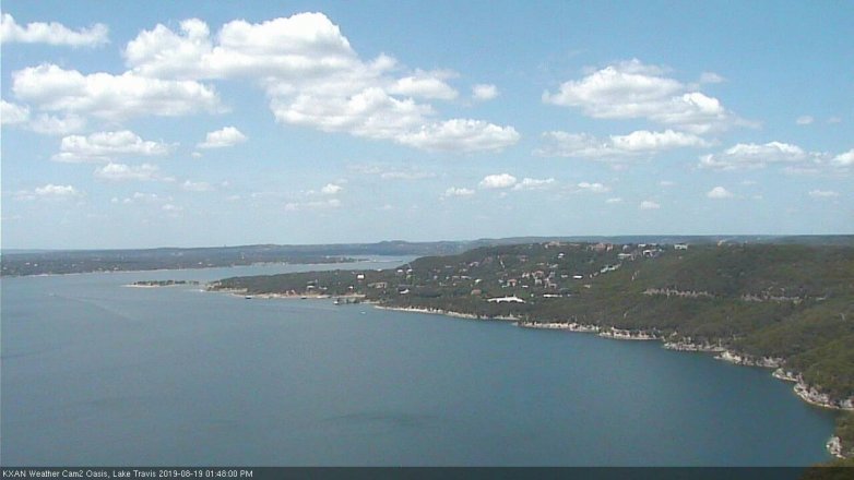 Lake Travis webcam, August 19, 2019 12:50 PM CT