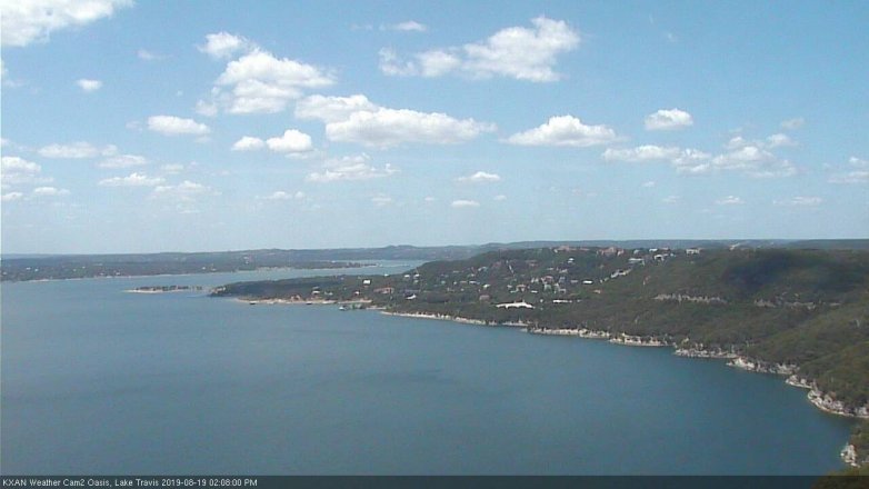 Lake Travis webcam, August 19, 2019 1:10 PM CT