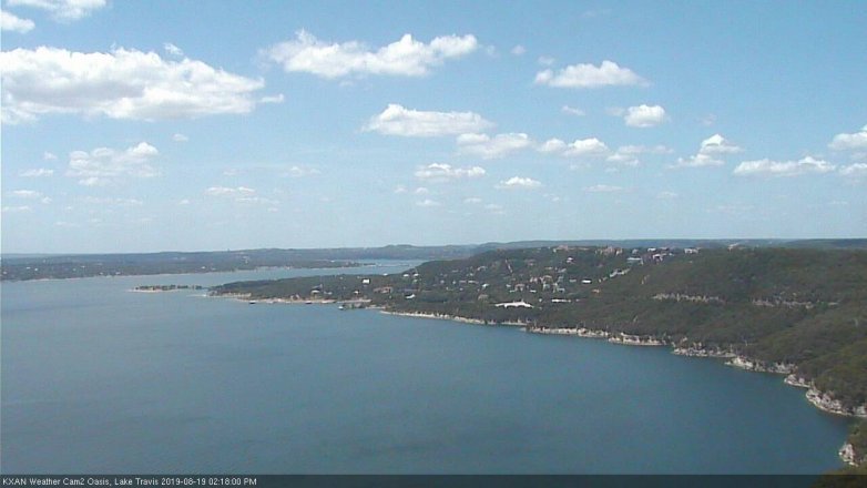 Lake Travis webcam, August 19, 2019 1:20 PM CT