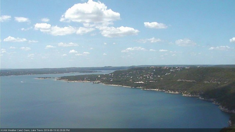 Lake Travis webcam, August 19, 2019 1:30 PM CT