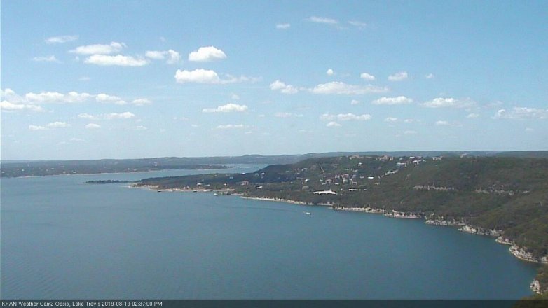 Lake Travis webcam, August 19, 2019 1:40 PM CT