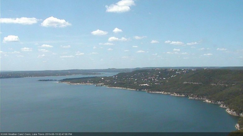 Lake Travis webcam, August 19, 2019 1:50 PM CT