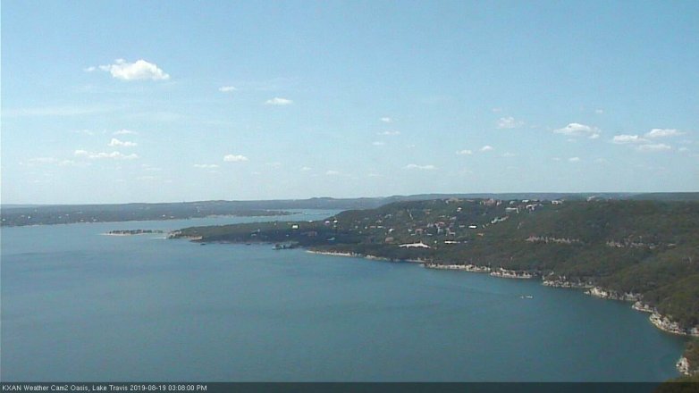 Lake Travis webcam, August 19, 2019 2:10 PM CT