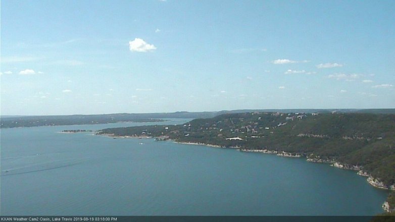 Lake Travis webcam, August 19, 2019 2:20 PM CT