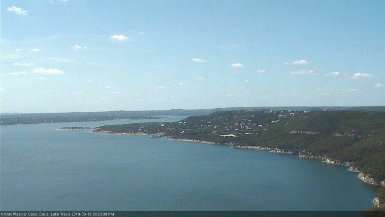 Lake Travis webcam, August 19, 2019 2:25 PM CT