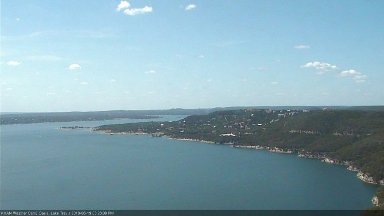 Lake Travis webcam, August 19, 2019 2:30 PM CT