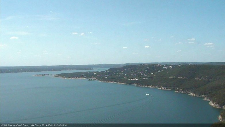 Lake Travis webcam, August 19, 2019 2:35 PM CT