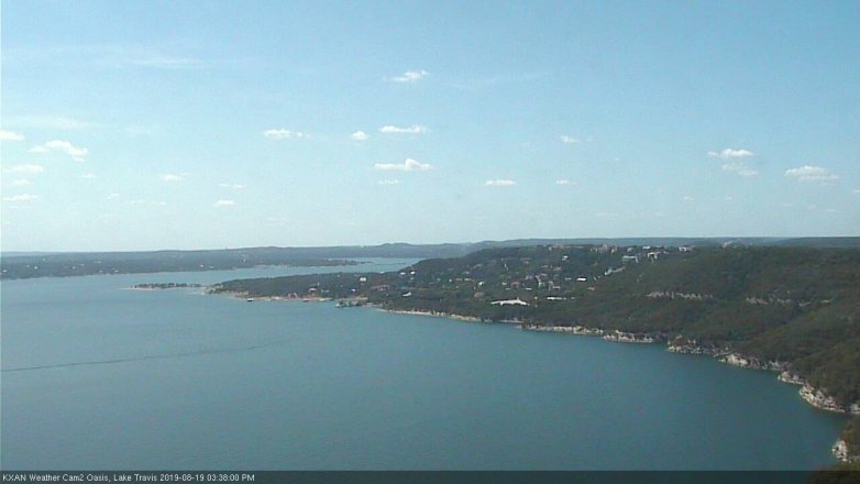Lake Travis webcam, August 19, 2019 2:40 PM CT