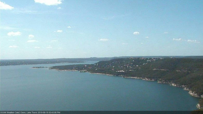 Lake Travis webcam, August 19, 2019 2:45 PM CT