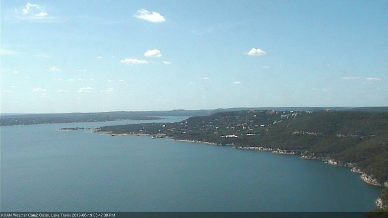 Lake Travis webcam, August 19, 2019 2:50 PM CT