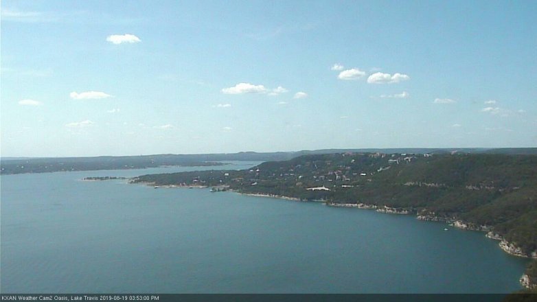 Lake Travis webcam, August 19, 2019 2:55 PM CT