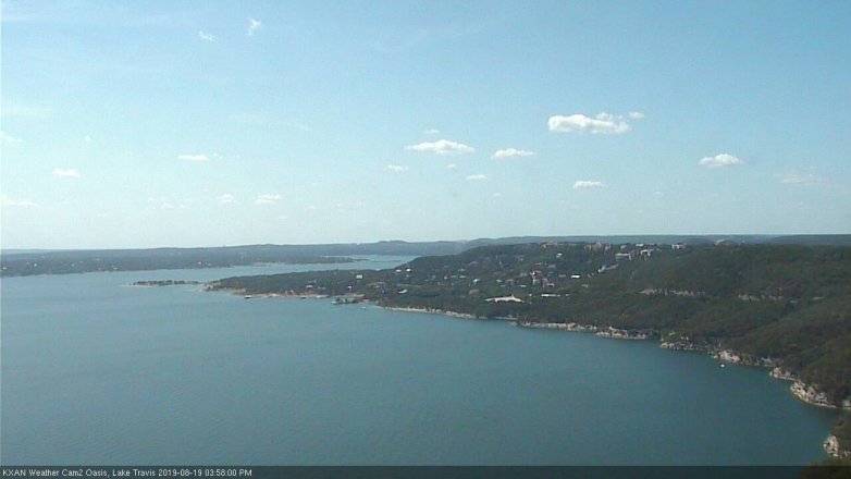 Lake Travis webcam, August 19, 2019 3:00 PM CT