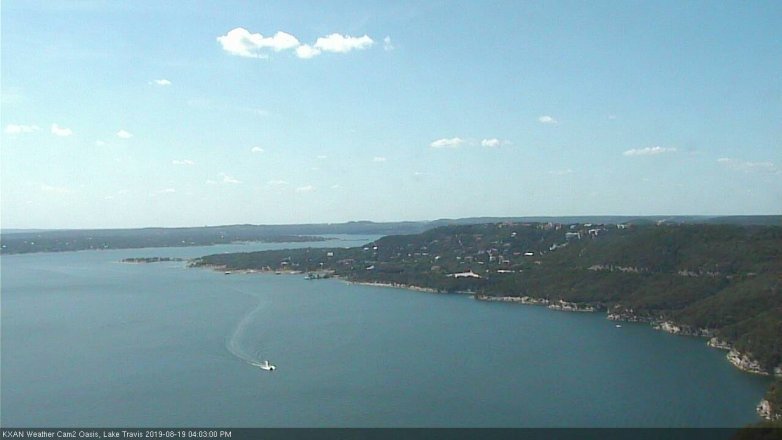 Lake Travis webcam, August 19, 2019 3:05 PM CT