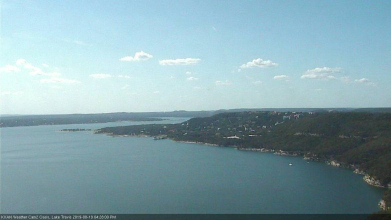 Lake Travis webcam, August 19, 2019 3:30 PM CT