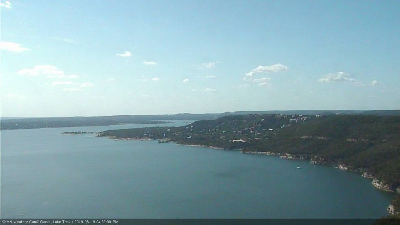 Lake Travis webcam, August 19, 2019 3:35 PM CT