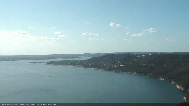 Lake Travis webcam, August 19, 2019 3:55 PM CT