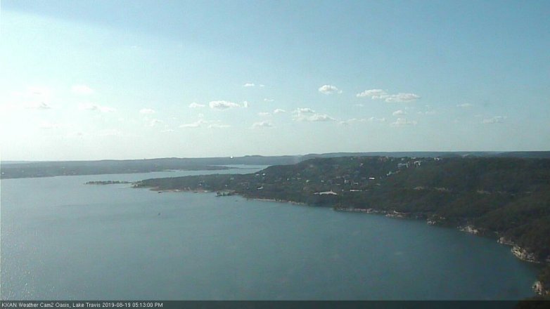 Lake Travis webcam, August 19, 2019 4:15 PM CT