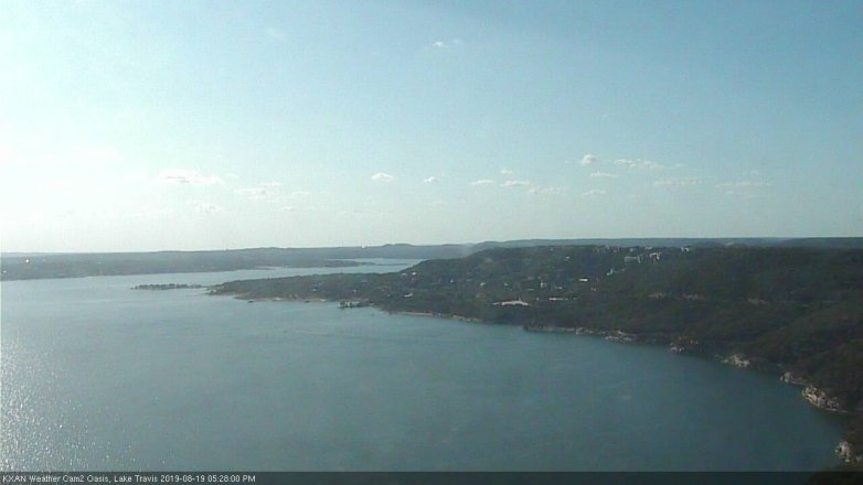 Lake Travis webcam, August 19, 2019 4:30 PM CT