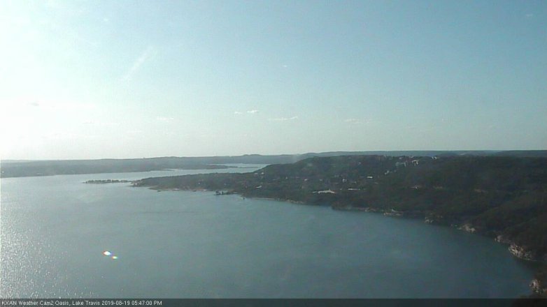 Lake Travis webcam, August 19, 2019 4:50 PM CT