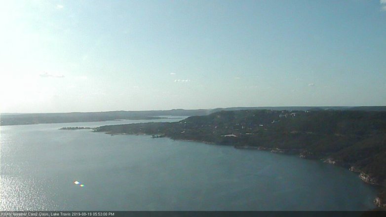 Lake Travis webcam, August 19, 2019 4:55 PM CT