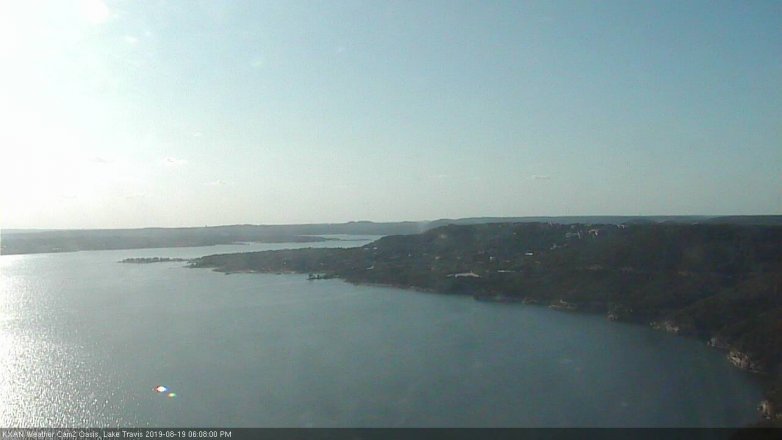 Lake Travis webcam, August 19, 2019 5:10 PM CT