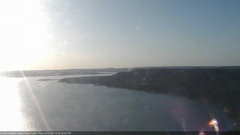 Lake Travis webcam, August 19, 2019 5:55 PM CT