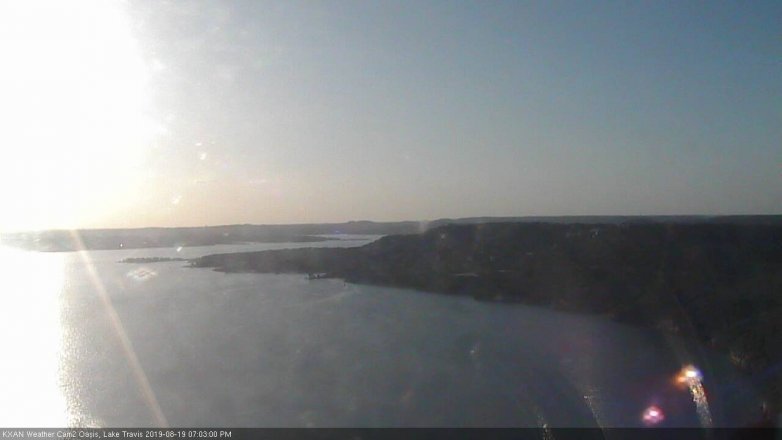 Lake Travis webcam, August 19, 2019 6:05 PM CT