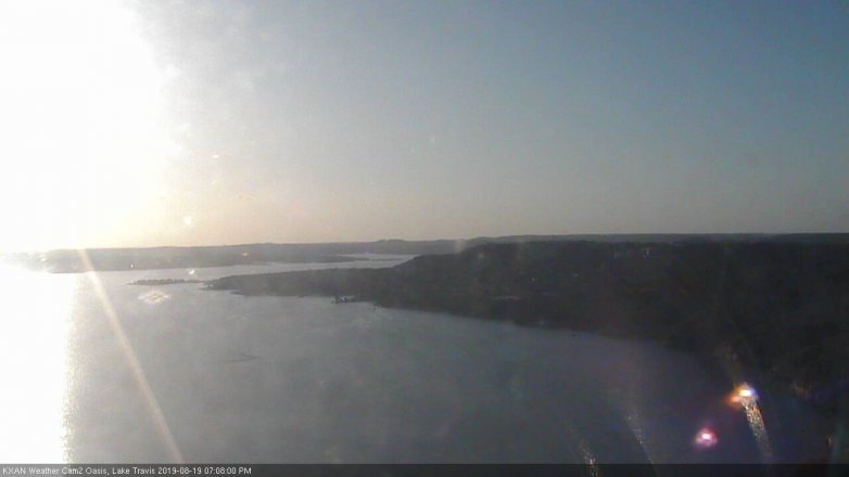 Lake Travis webcam, August 19, 2019 6:10 PM CT