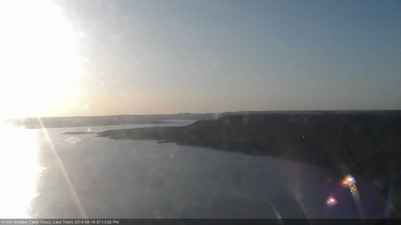 Lake Travis webcam, August 19, 2019 6:15 PM CT