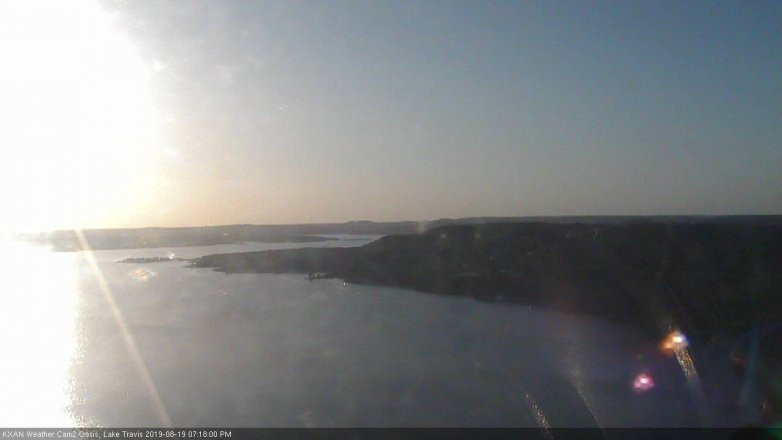 Lake Travis webcam, August 19, 2019 6:20 PM CT