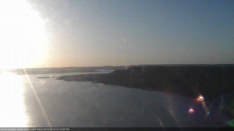 Lake Travis webcam, August 19, 2019 6:25 PM CT