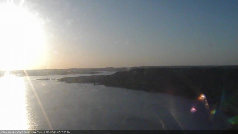 Lake Travis webcam, August 19, 2019 6:30 PM CT