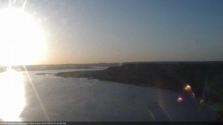Lake Travis webcam, August 19, 2019 6:35 PM CT