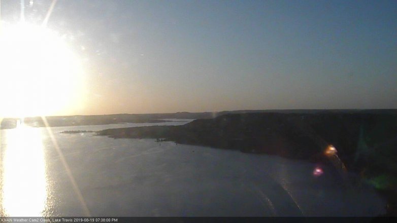 Lake Travis webcam, August 19, 2019 6:40 PM CT
