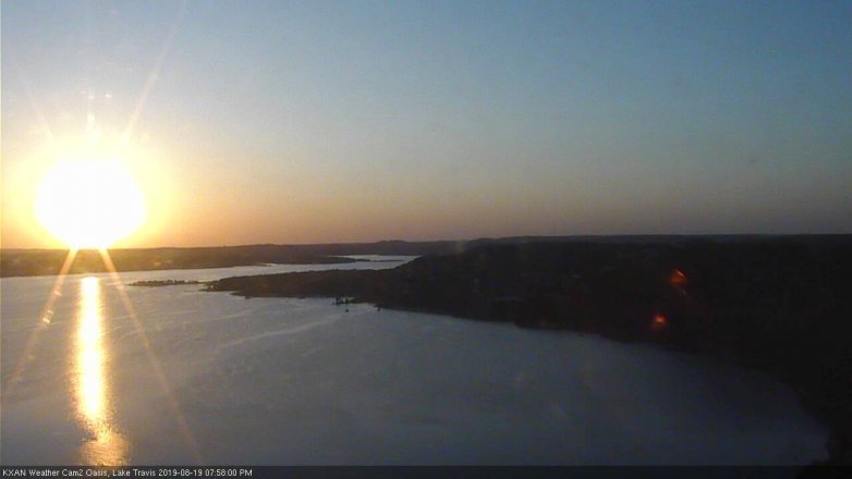 Lake Travis webcam, August 19, 2019 7:00 PM CT