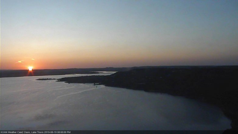 Lake Travis webcam, August 19, 2019 7:10 PM CT