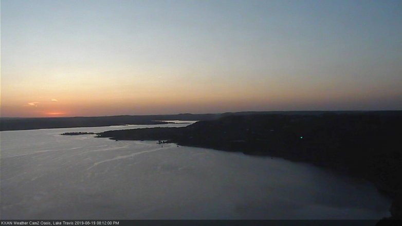 Lake Travis webcam, August 19, 2019 7:15 PM CT