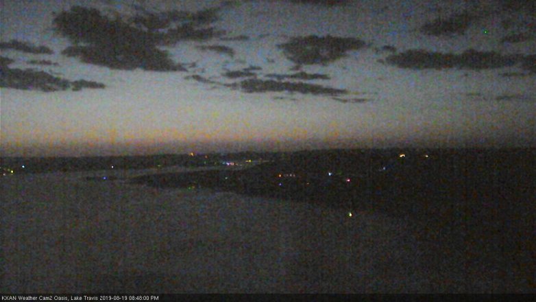 Lake Travis webcam, August 19, 2019 7:50 PM CT