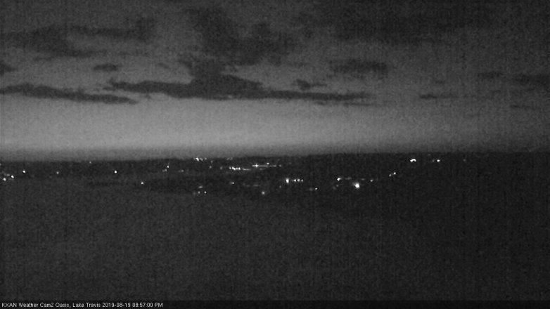Lake Travis webcam, August 19, 2019 8:00 PM CT